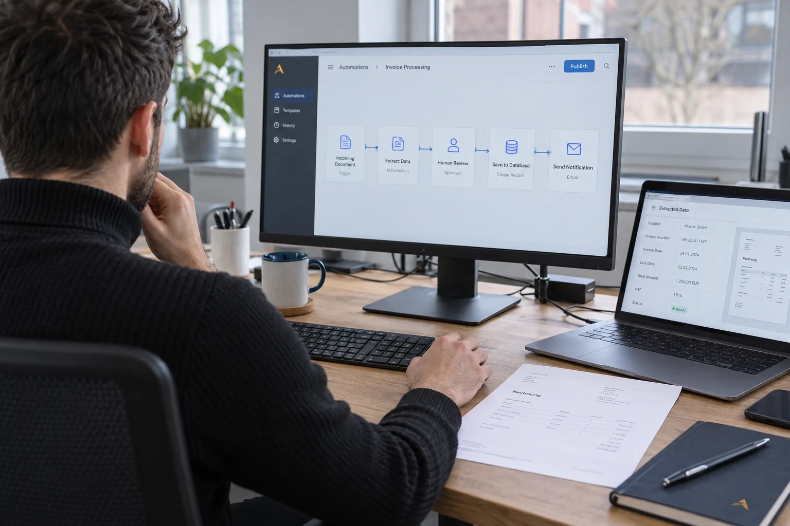 Entwicklung eines automatisierten Ablaufs zur Verarbeitung von Dokumenten